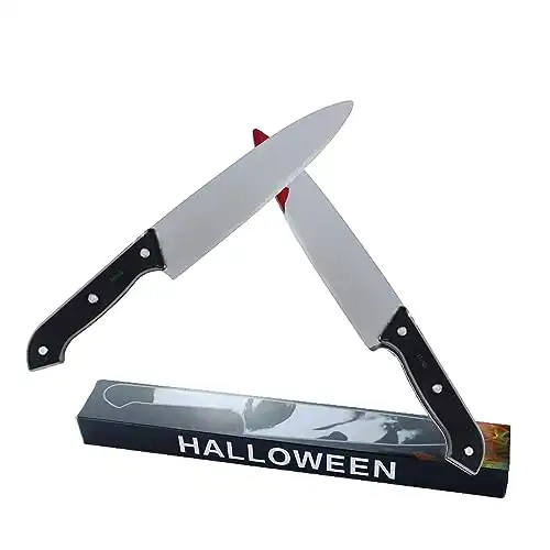 Michael Myers Classic Knife 2Pcs,Halloween Kills Butcher Knife Prop Silver