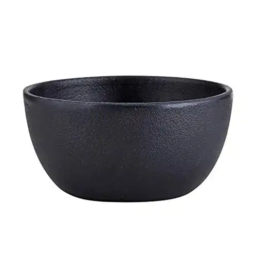 47th & Main Durable Black Cast Iron Bowl, Medium, Round, 32 fluid ounces