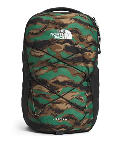 THE NORTH FACE Jester Commuter Laptop Backpack, Deep Grass Green Painted Camo Print/Asphalt Grey, One Size