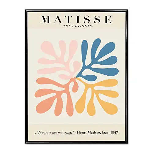 Henri Matisse Poster Print Wall Art The Cutouts Exhibition Fine Art Print (18" x 24")