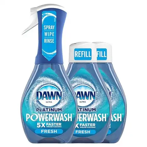 Doomi Dawn Platinum Powerwash Dish Spray & Dish Soap Refill Set, Fresh Scent 1 spray + 2 refills, Packaged The Perfect Dish Cleaner.