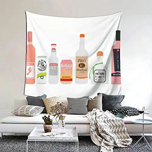 Aifreedom1 Swarov Tapestry 60X51inch Various Alcohol Suitable for Wall Hanging Dorm Room Bedroom Art Home Decorations