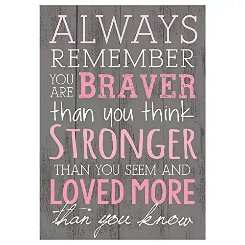 Always Remember You Are Braver Than You Think 4x6 Tabletop Mini Wall Sign