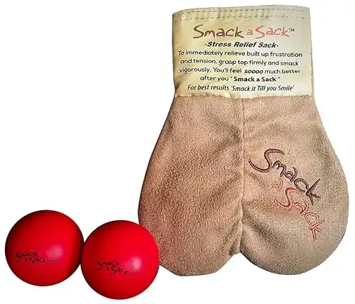 Smack a Sack-Stress Relief Ball Sack..Stress Relief Gag Gift by MySack Makes a Great Gag Gift for Funny, Funny Mother's Day, Office Gifts..White Elephant-Stress Ball