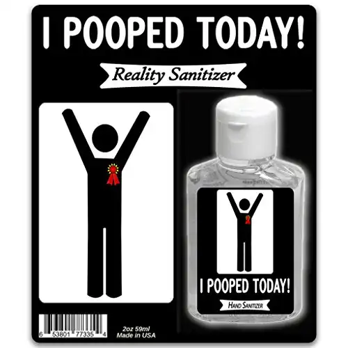 I Pooped Today Hand Sanitizer – 2 oz Sanitizer Silly Poop Gifts for Any Occasion Gag Gifts for Men Stocking Stuffers for Friends Constipation Relief Over the Hill Happy Poop Retirement