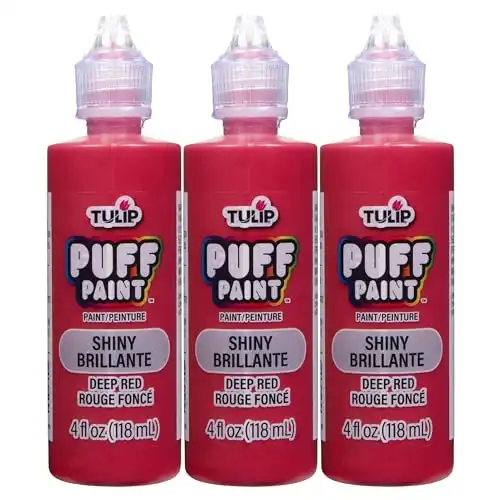 Tulip Dimensional Fabric Paint 4 oz Slick Deep Red 3 Pack, 4 Fl Oz (Pack of 3), 3 Count