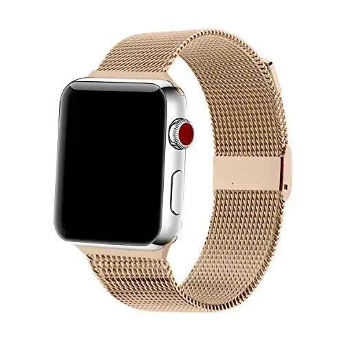SexHope Compatible for Apple Watch Band 38mm 42mm 40mm 44mm Series 5 4 3 2 1 (Retro Gold, 38mm/40mm)