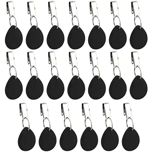 TAICHEUT 20 PCS Marble Tablecloth Pendants, Tablecloth Weights, Teardrop Shape Table Cover Weights, Weights Hangers with Metal Clip for Tablecloth Decoration, Family Dinner, Parties and Picnic(Black)