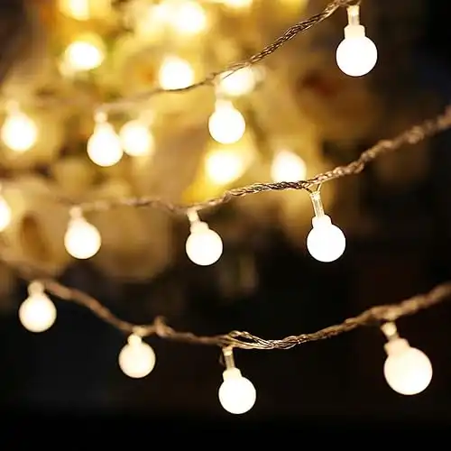 43 ft 70 Led Christmas Lights Globe String Lights Plug in for Bedroom Decor Indoor Outdoor Fairy Light for Home Wall Garden Decorations Warm White
