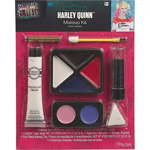 Hallo Makeup Halloween Costume Accessories Makeup Compatible with Adult Harley Quinn Makeup Kit