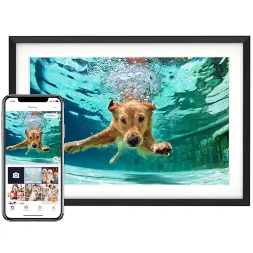 Euphro 10.1'' Digital Picture Frame with 32GB Storage, Digital Photo Frame with 1280x800 IPS Touch Screen, Share Photos/Videos and Send Best Wishes via Free App