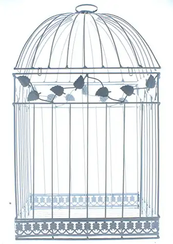 White Vintage Bird Cage Decor and Card Holder (Metal) Unique Wedding and Home Decorative Accesories