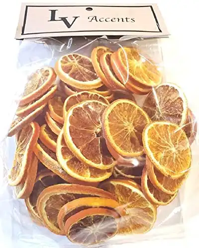 Little Valley Large 4 Cup Bag of Dried Orange Slices - Perfect for Potpourri, Crafts, Table Scatters - Not for Human Consumption