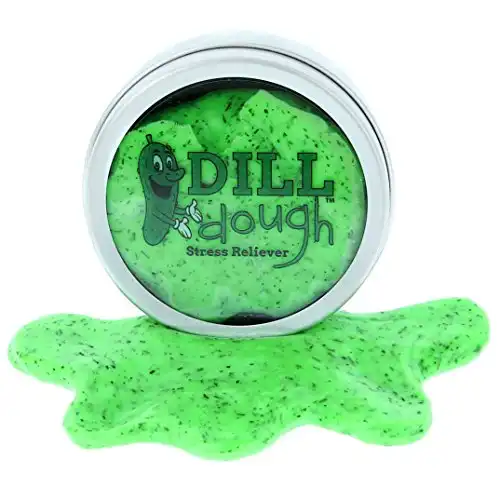 Gears Out Dill Dough Stress Reliever Putty – Stress Relief Toys for Girlfriends Funny Pickle Gifts Stuffers for Adults Stocking Stuffers for Women Scented Stress Putty Weird