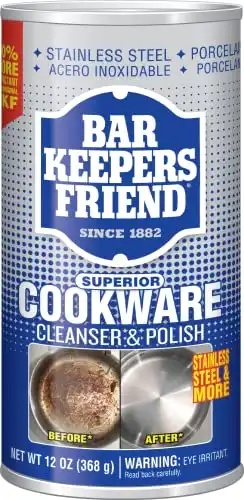 Bar Keepers Friend Cookware Cleanser & Polish | 12-Ounces | 1-Unit