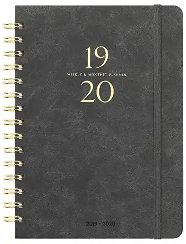 2022 Planner - Year Weekly & Monthly Planner with Tabs, Smooth Faux Leather & Flexible Cover with White Paper, January 2022 to December 2022, Pen Loop, Twin-Wire Binding, 5.85" x 8.25&quo...