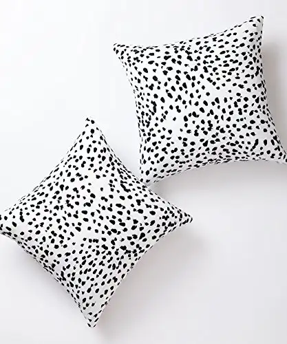 Pantaknot Dalmatian Spots Decorative Throw Pillow Covers Set of 2 Cheetah Pillowcase Cushion Home Décor, 18 x 18 Inch