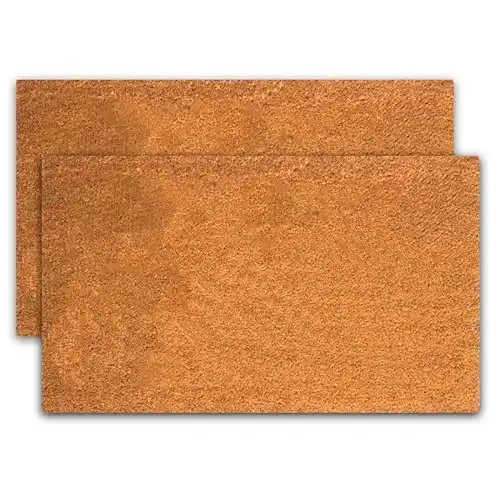 PLUS Haven Coco Coir Door Mat with Heavy Duty Backing, Natural 2-Pack Doormat, 17.5”x30” Size, Easy to Clean Entry Mat, Beautiful Color and Sizing for Outdoor and Indoor uses, Home Décor