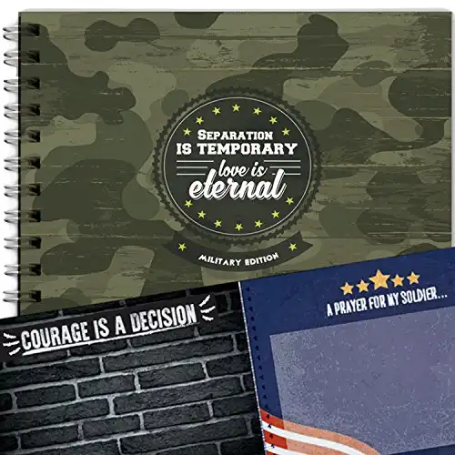 Scrapbook for Military Relationships, Memory Book for Couples, Family, Long Distance Relationship. Perfect for Anniversary, Unique Gift and Couple Presents