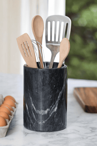 kitchen utensil set with holder