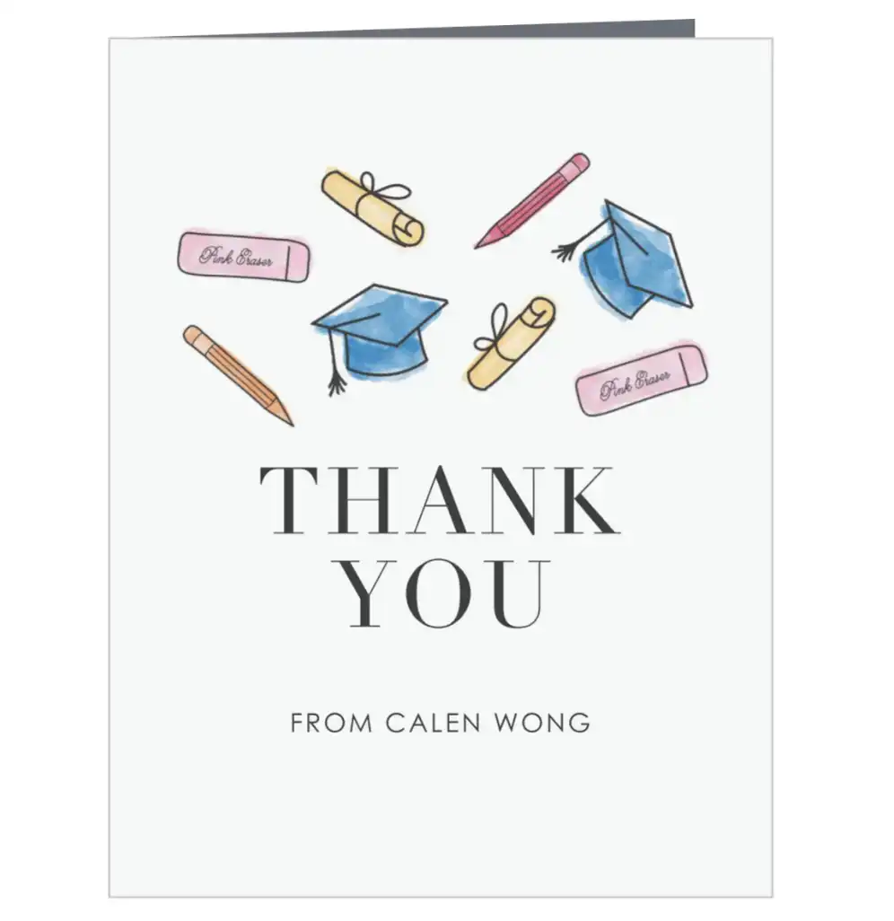 New Beginnings Graduation Thank You Cards by Basic Invite