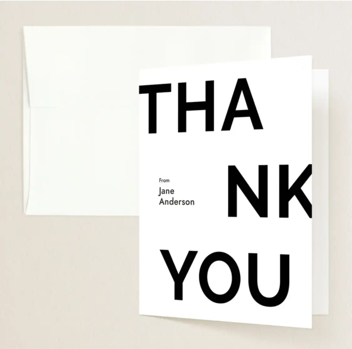Swiss Type Thank You Card