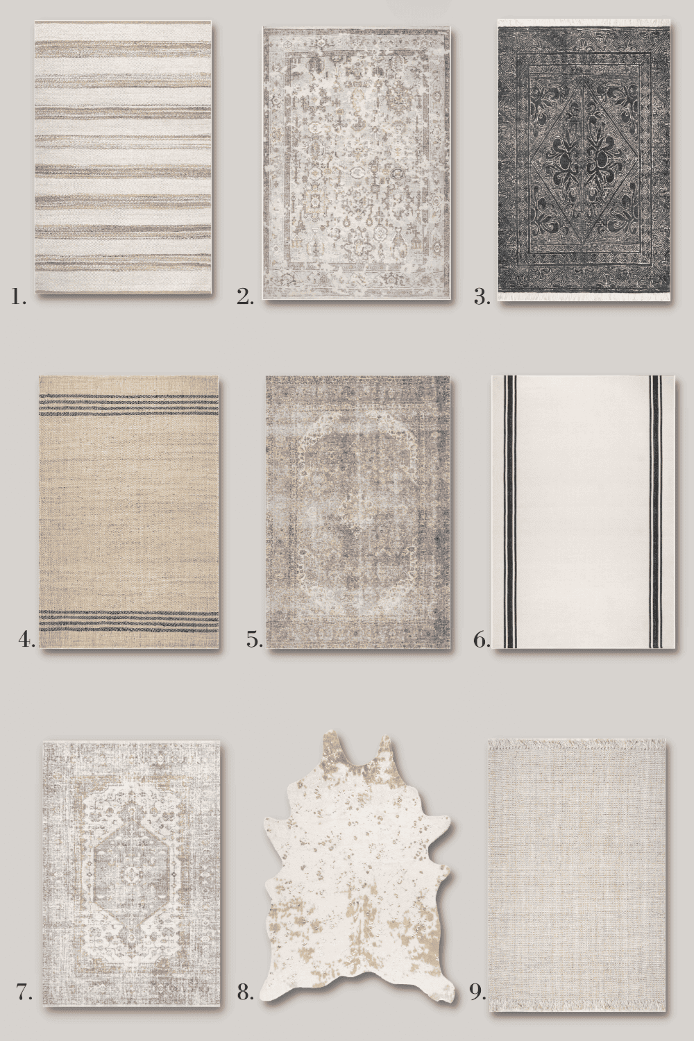 affordable neutral rugs