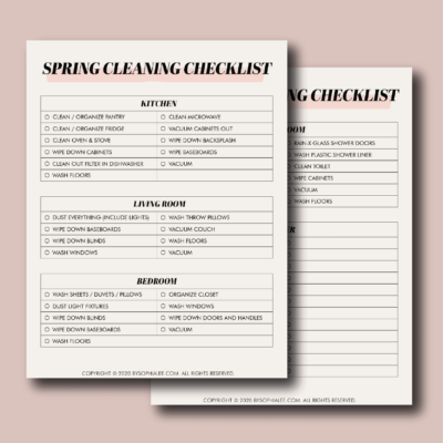 apartment spring cleaning checklist