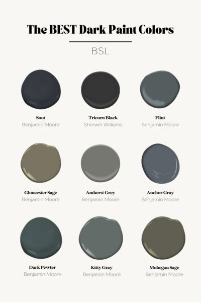 The (by far) Best Dark Paint Colors - By Sophia Lee