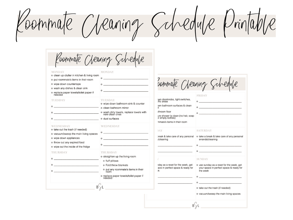 The Ultimate Roommate Cleaning Schedule To Keep Your Space Constantly 