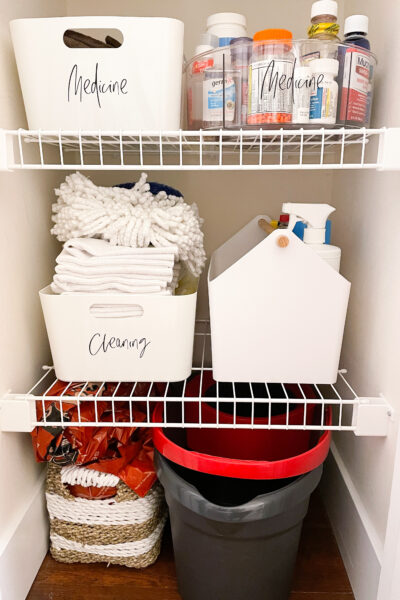 cleaning closet organization