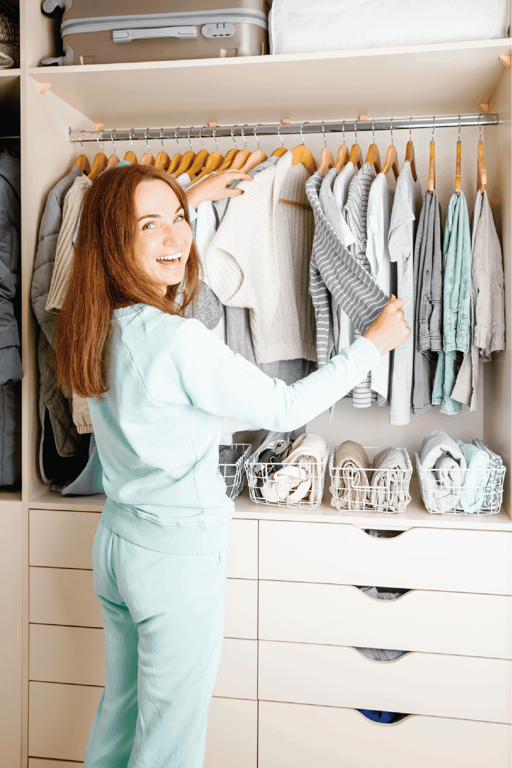 Hanging Closet Organizers with Drawers and Storage Shelves, Great Clothes  Organizer for Closet, RV Storage, Perfect Organization f 