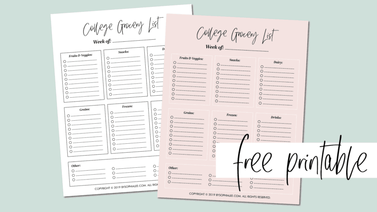 The Only College Grocery List You’ll Ever Need (FREE printable!)