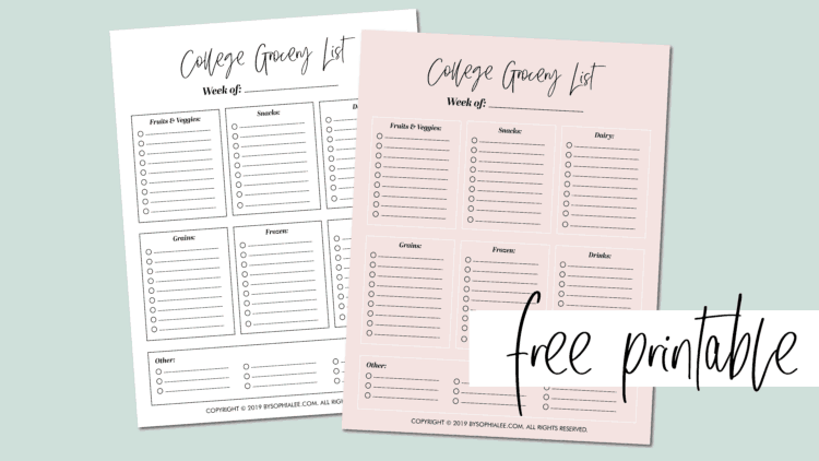 21 Best Free College Printables Every Student Should Know About - By Sophia Lee