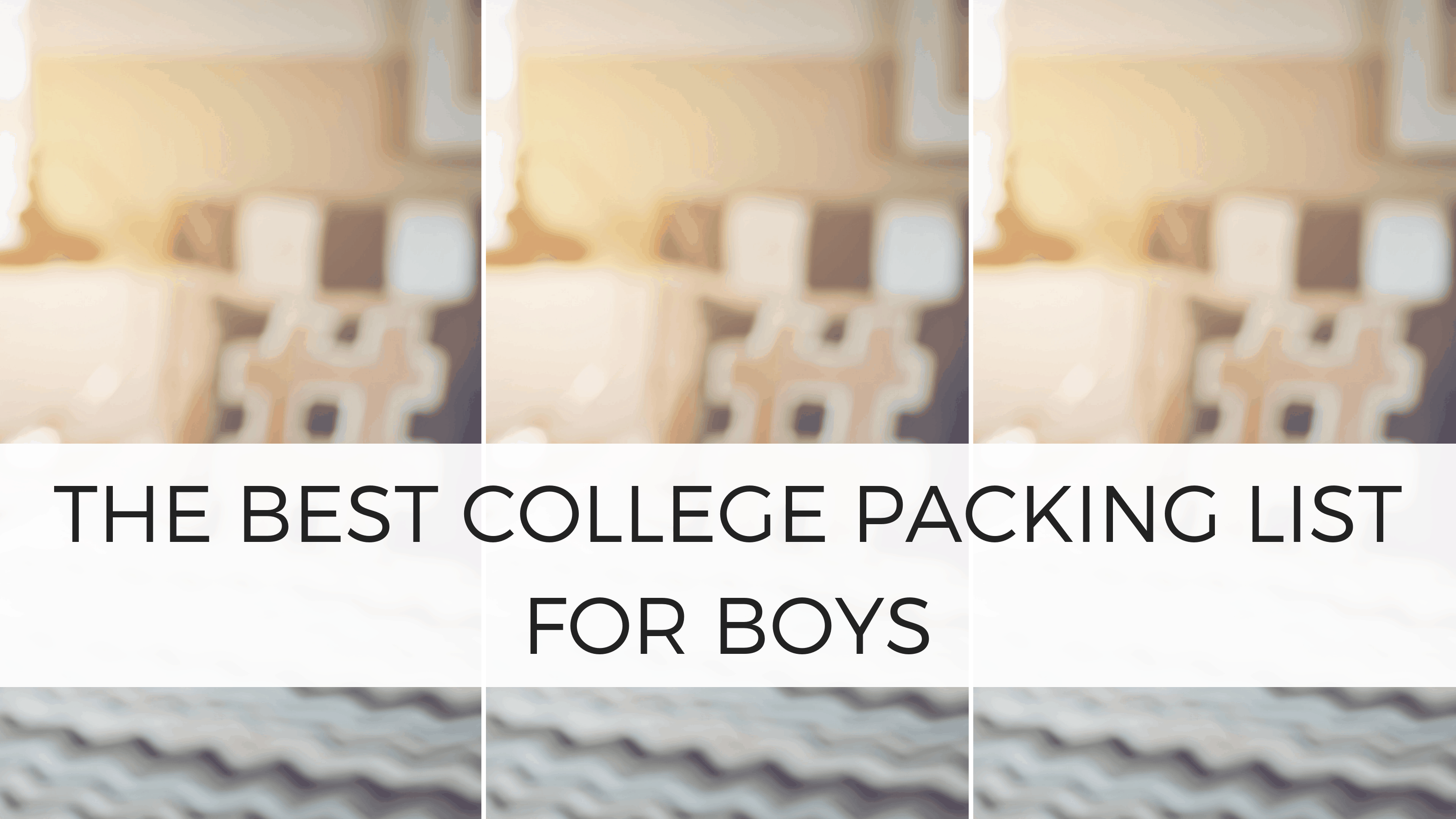 college packing list for boys
