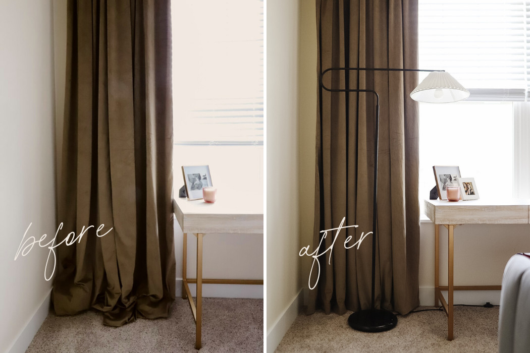 curtains before & after