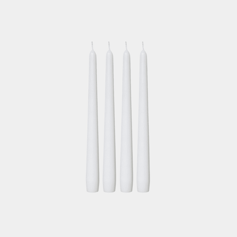White Taper Candles By Sophia Lee