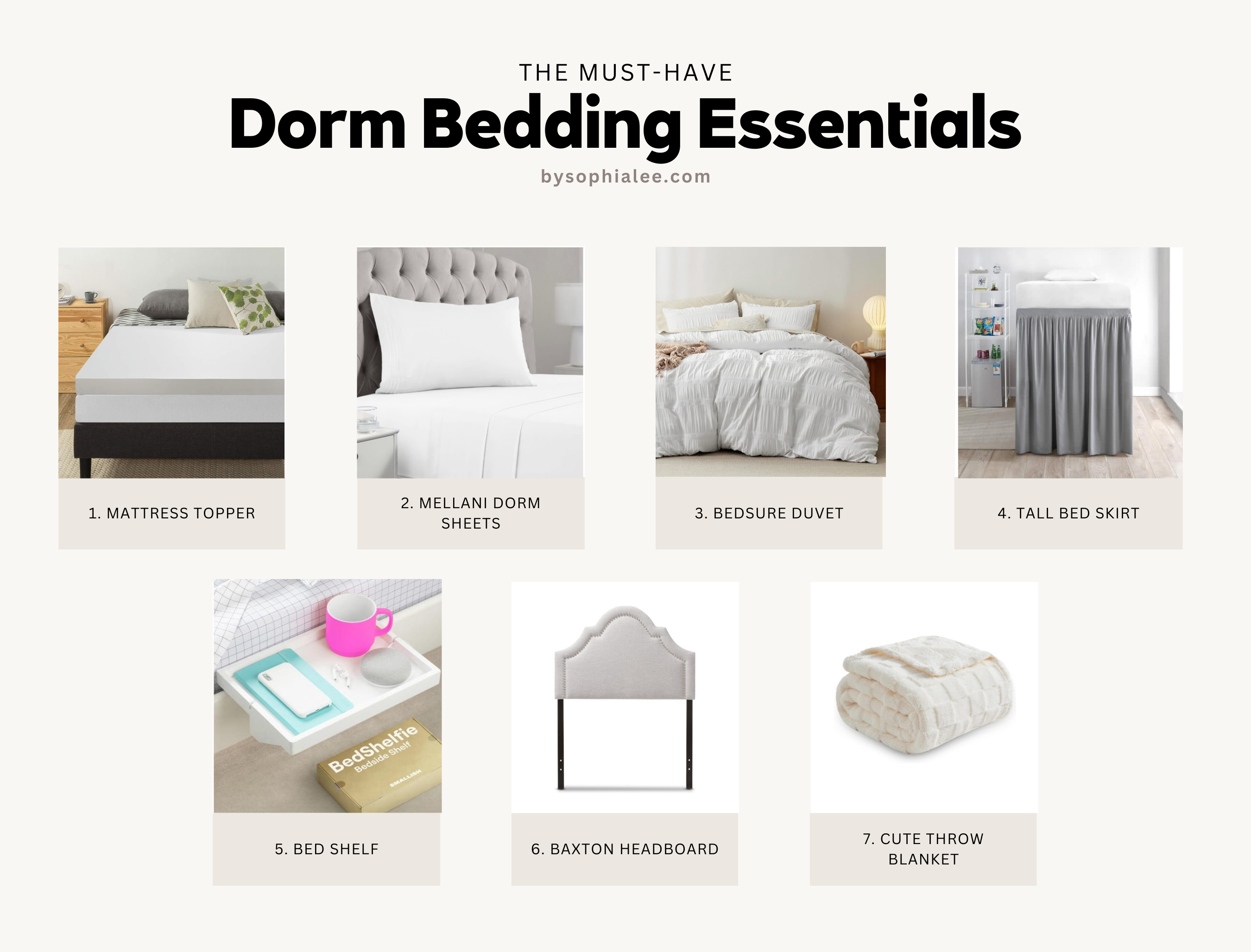 dorm bedding essentials