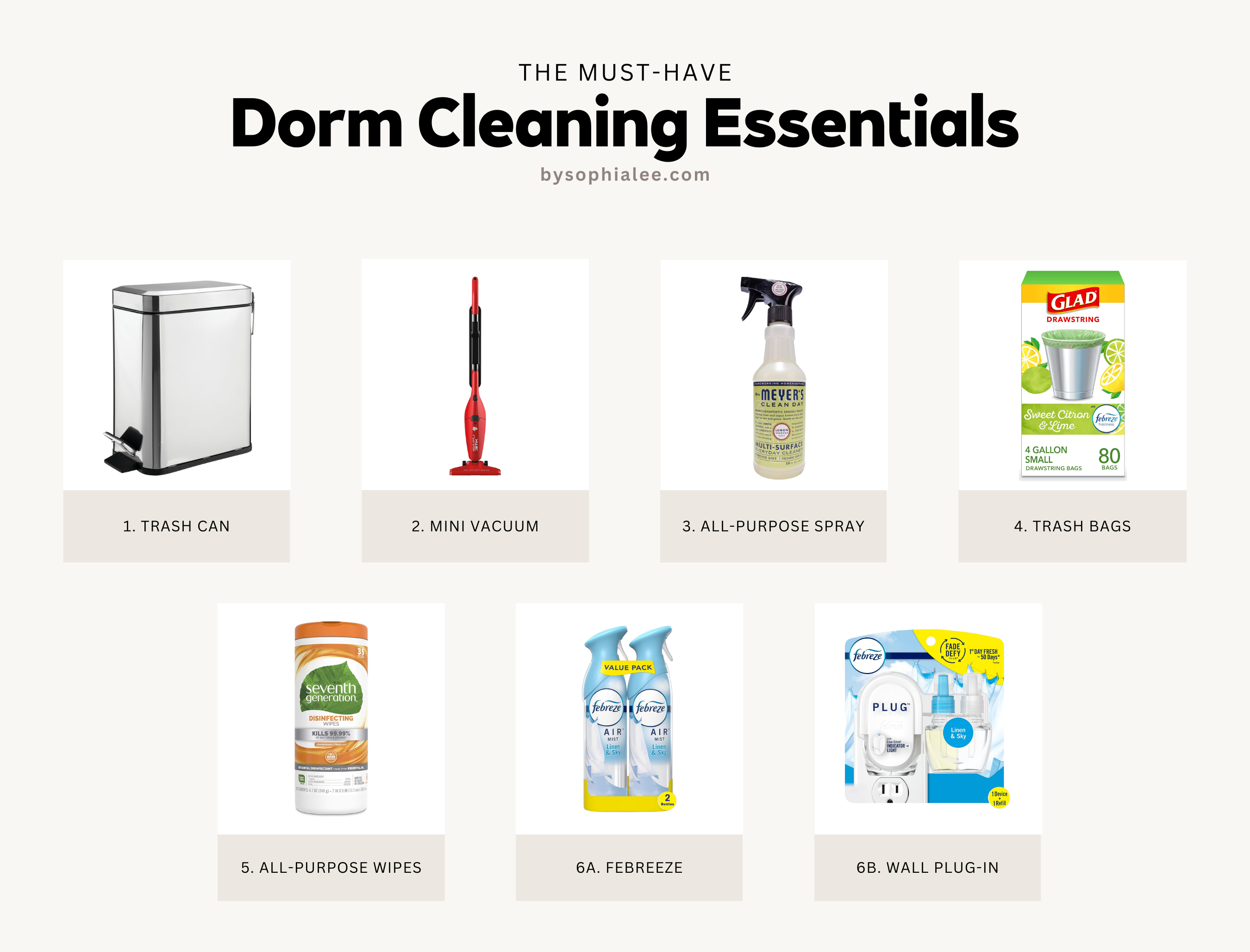 dorm cleaning essentials