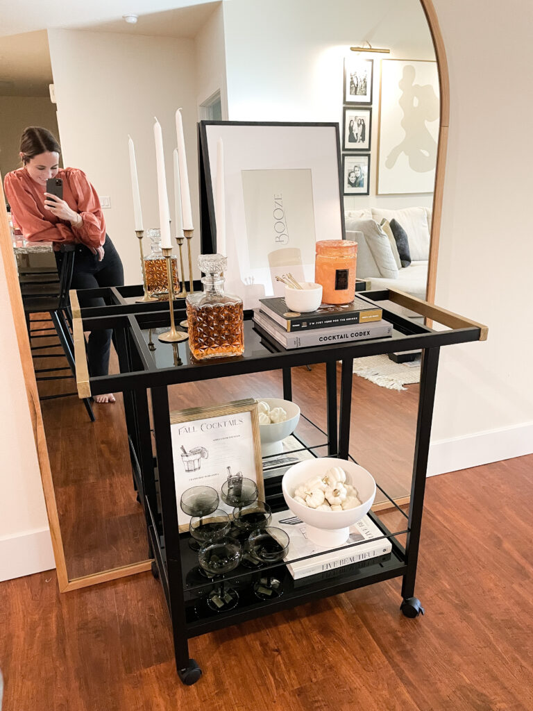 Easiest Fall Bar Cart Decor You Need To Recreate By Sophia Lee