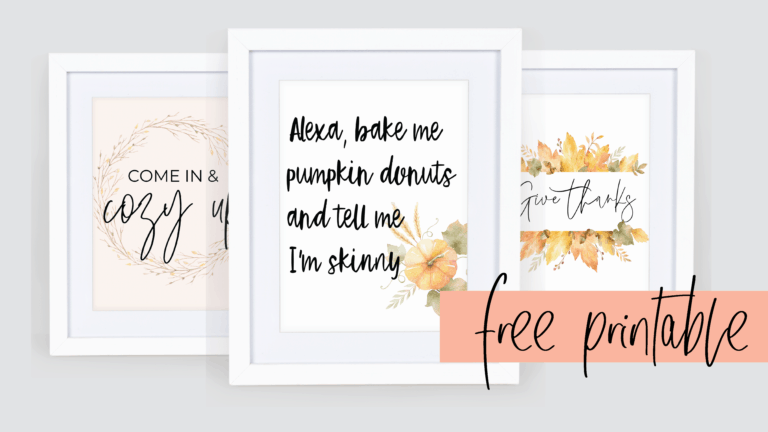 27 Insanely Cute Free Fall Printables You Need for Your Fall Decor