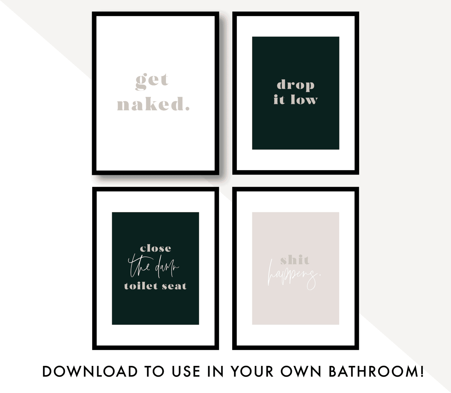 TRENDY BATHROOM WALL ART By Sophia Lee