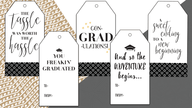 Best Free Printable Graduation Gift Tags