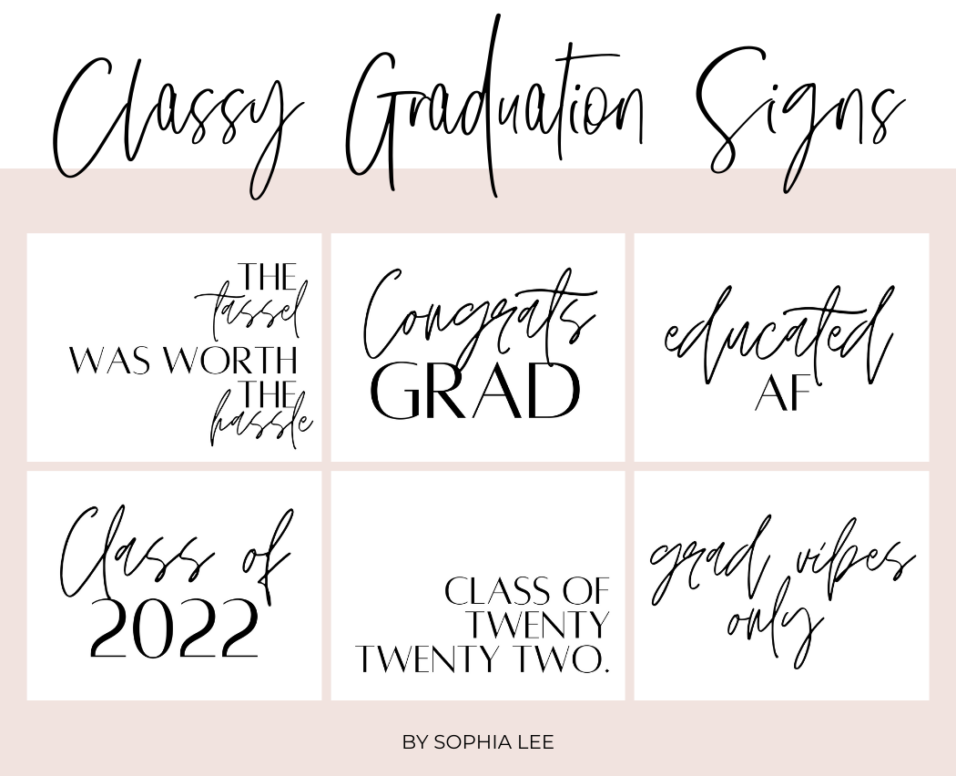 graduation sign ideas