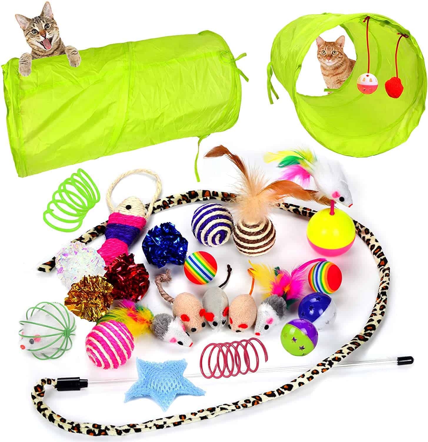 bag of cat toys