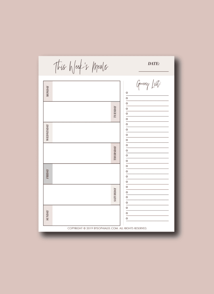 Organization Printables - By Sophia Lee