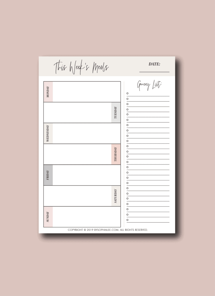 Organization Printables - By Sophia Lee
