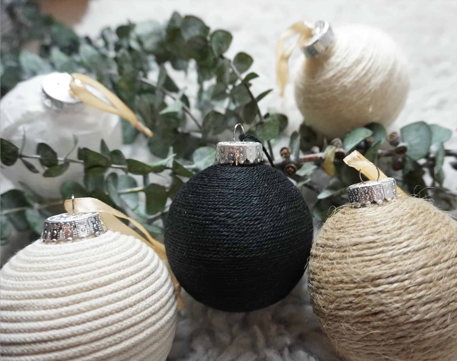 neutral christmas ornaments