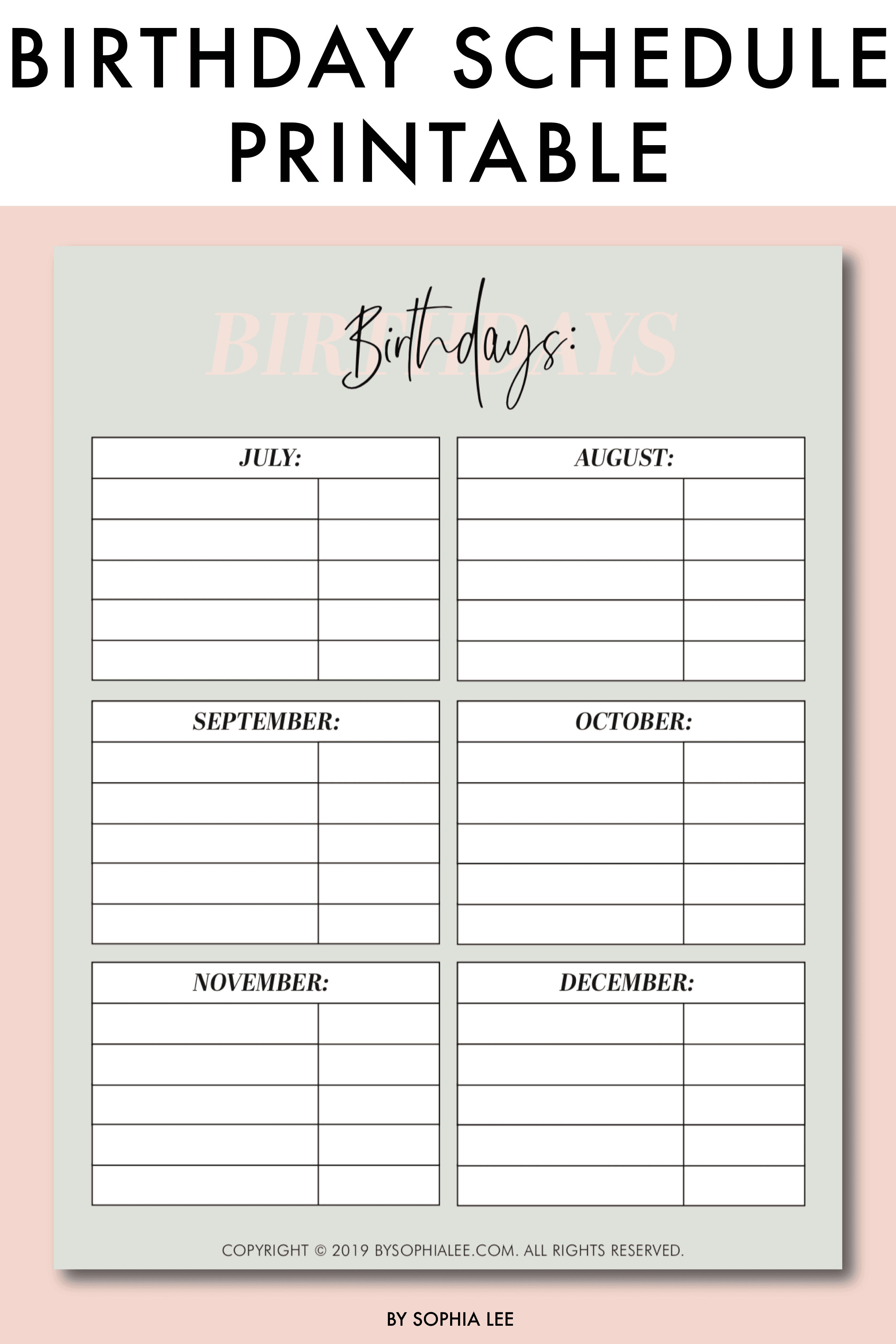 13 Free Organization Printables That Will Change Your Life By Sophia Lee