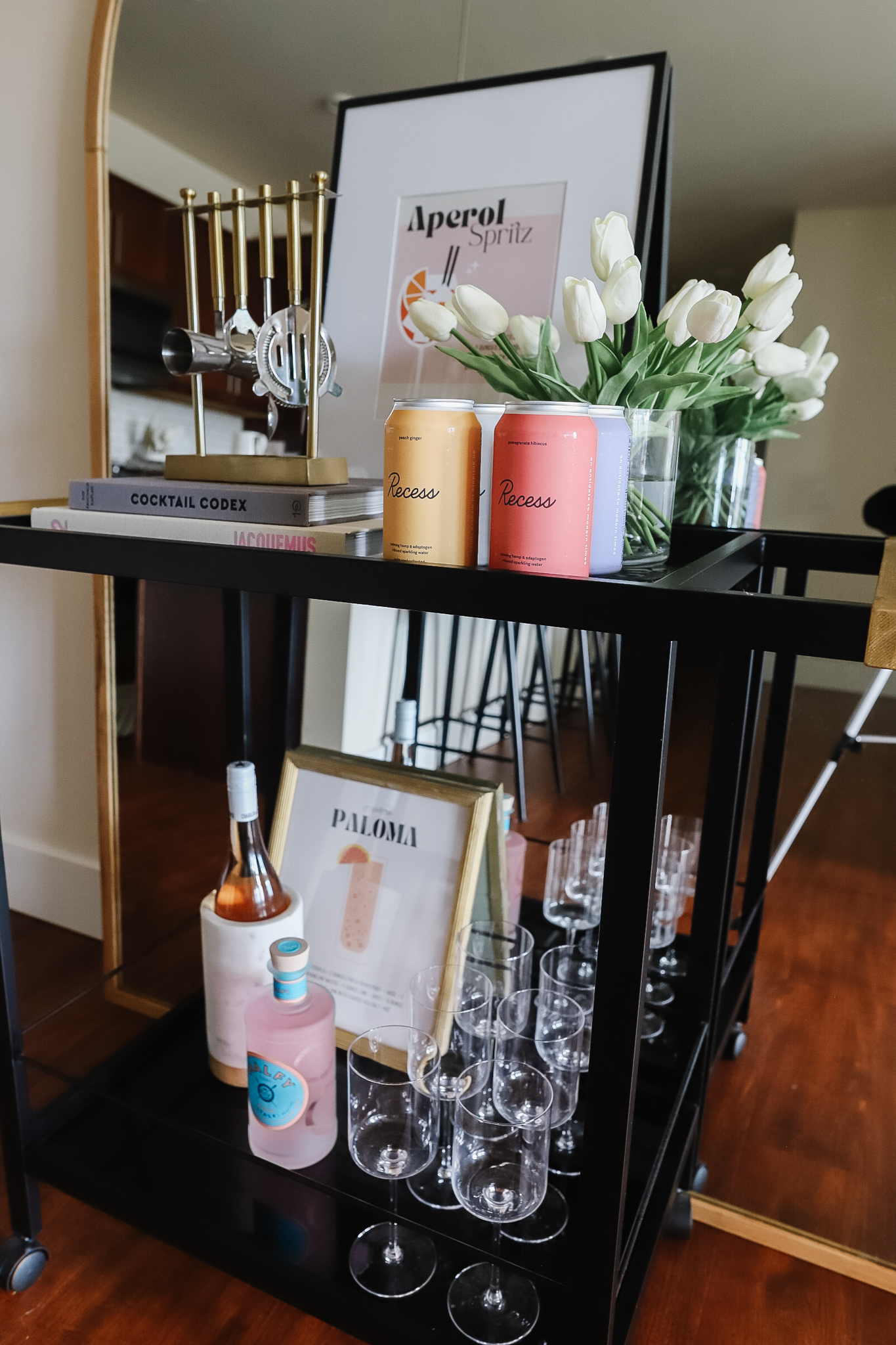 How to Turn Your Bar Cart Into a Statement Piece